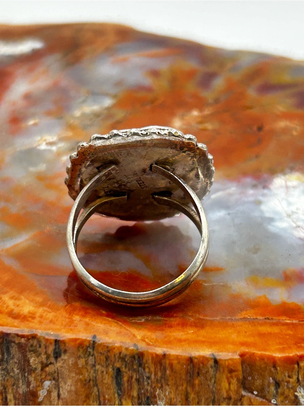 Southwest Sterling Silver Blue Turquoise Ring - Size 10 - Picture 4 of 7